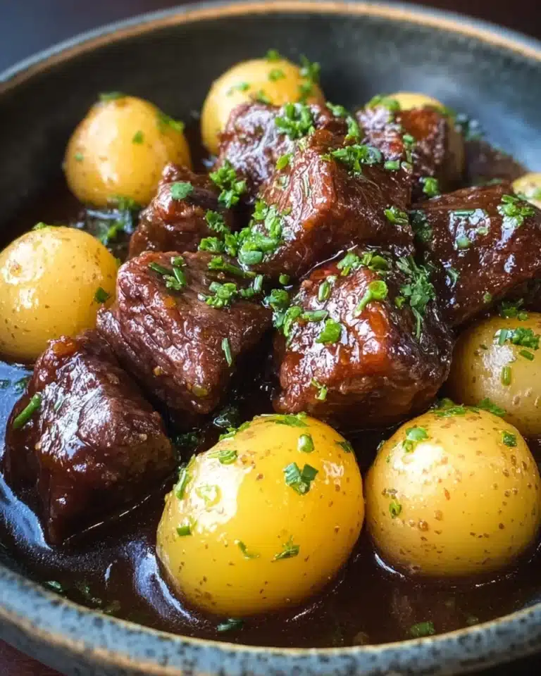 Garlic Butter Beef Bites with Potatoes Recipe