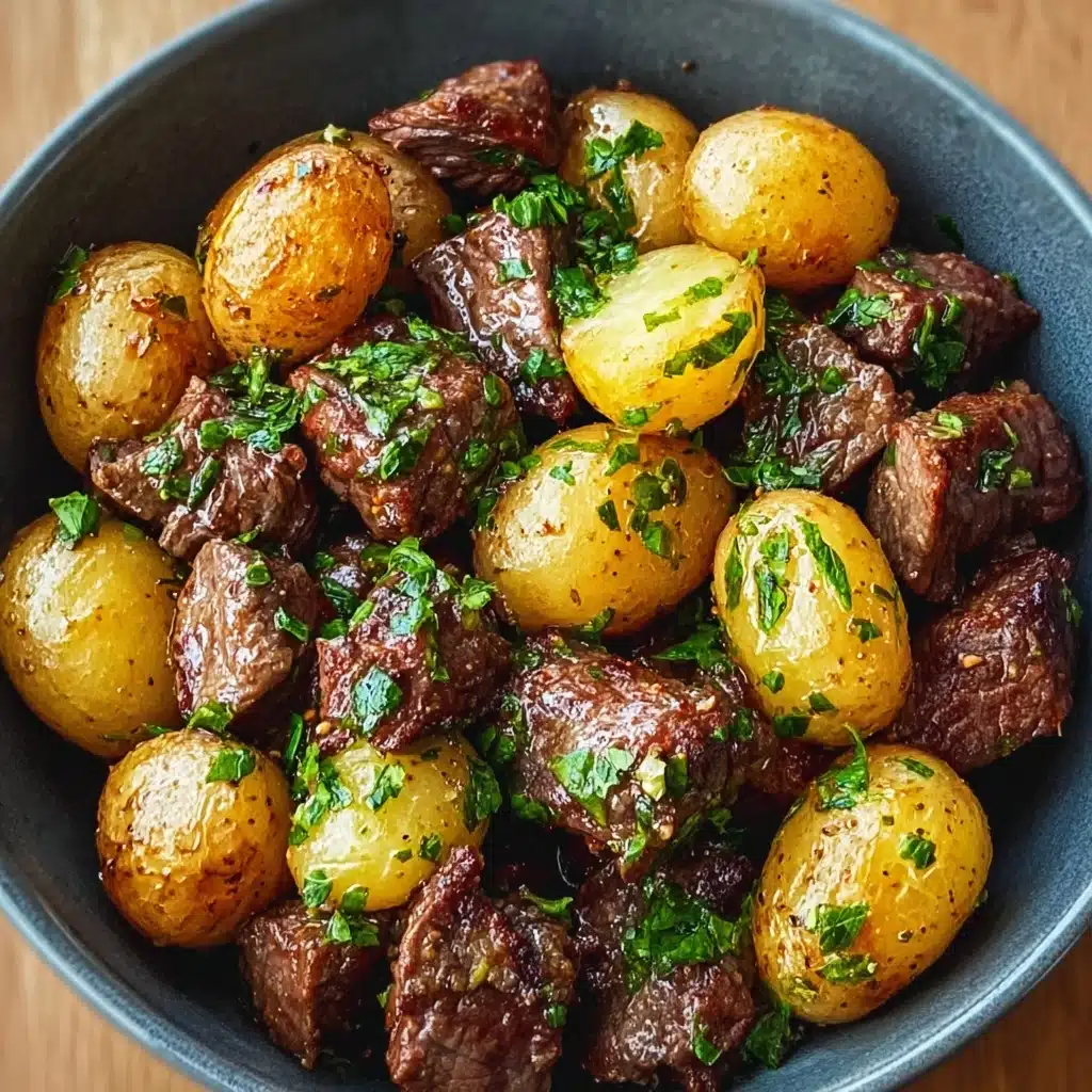 Garlic Butter Beef Bites with Potatoes Recipe 4 Garlic Butter Beef Bites with Potatoes Recipe - Recipe Image