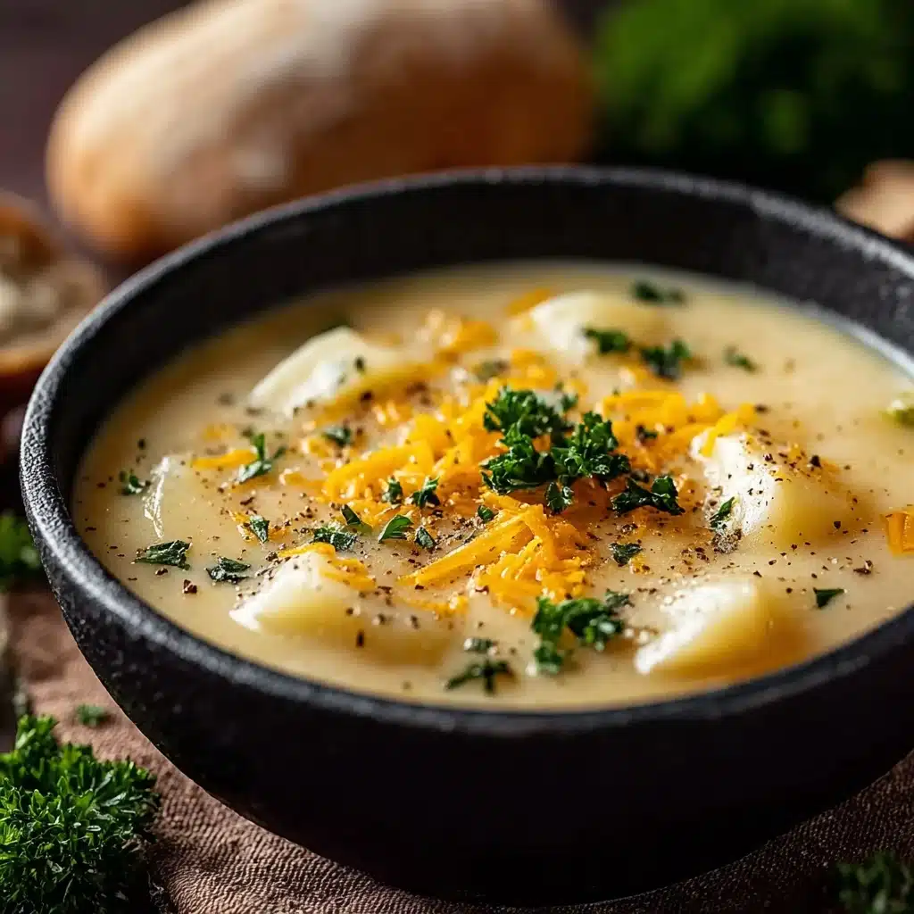 Hearty Cheddar Garlic Herb Potato Soup Recipe 4 Hearty Cheddar Garlic Herb Potato Soup Recipe - Recipe Image
