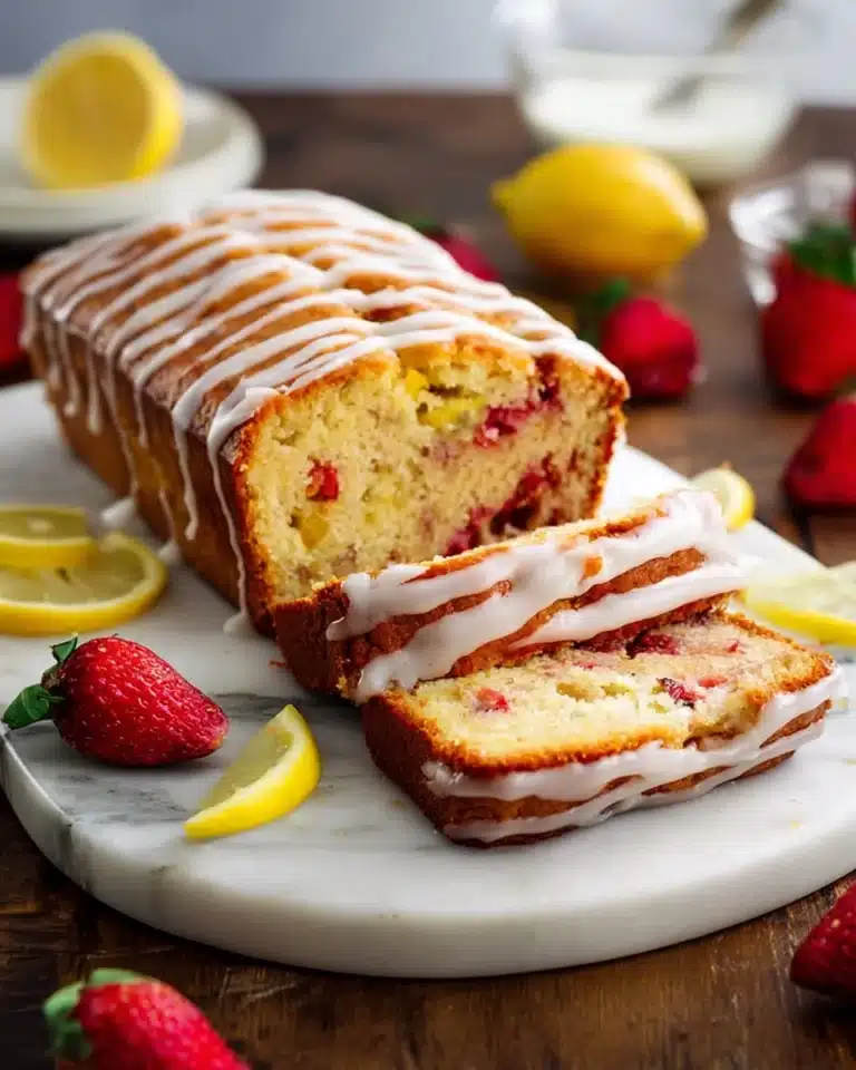 Lemon Strawberry Pound Cake Recipe