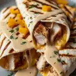 Cheesy Garlic Chicken Wraps Recipe