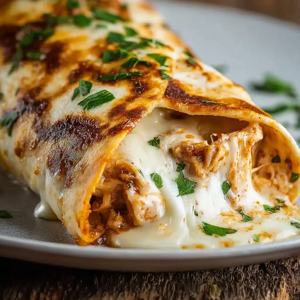 Cheesy Garlic Chicken Wraps Recipe - Recipe Image