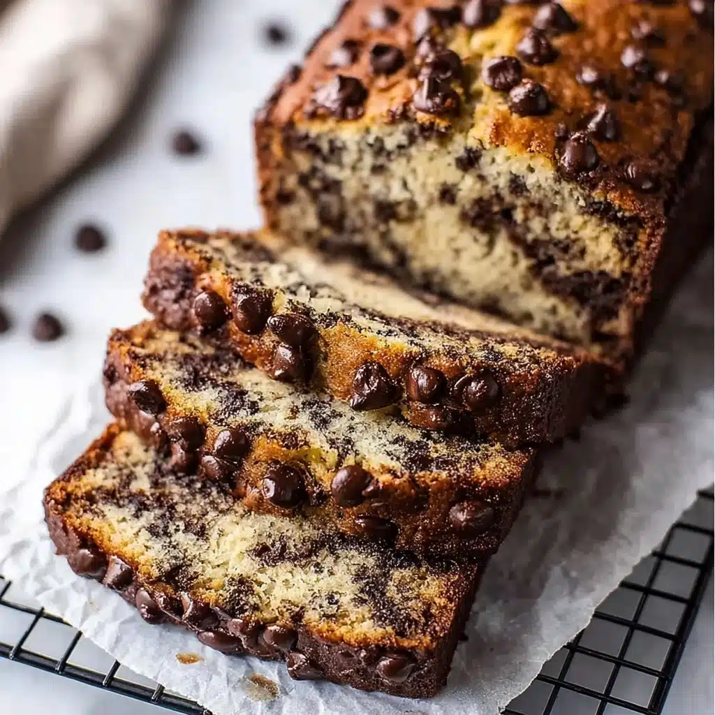 Super Moist Chocolate Chip Banana Bread Recipe - Recipe Image