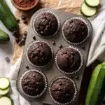 Healthy & Moist Chocolate Zucchini Muffins Recipe