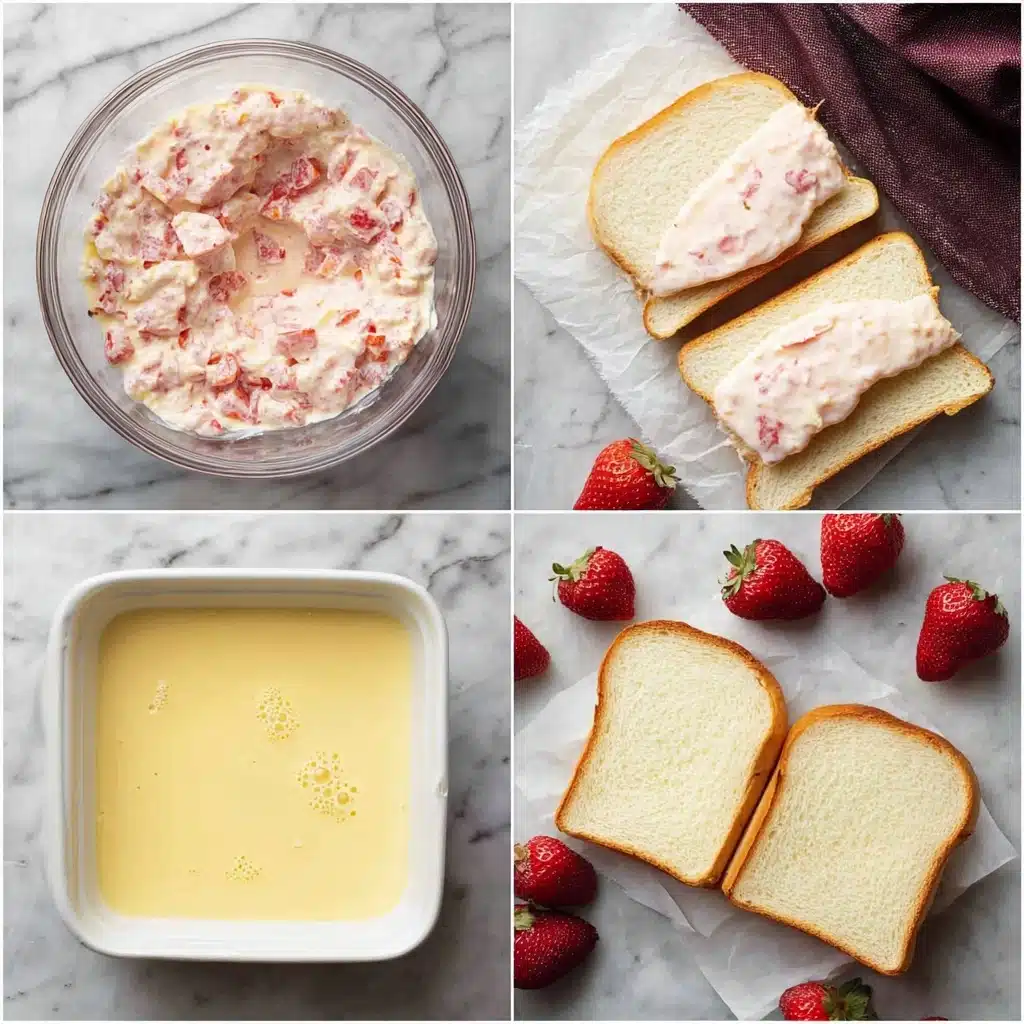Strawberry Cheesecake Stuffed French Toast Recipe 4 Strawberry Cheesecake Stuffed French Toast Recipe - Recipe Image