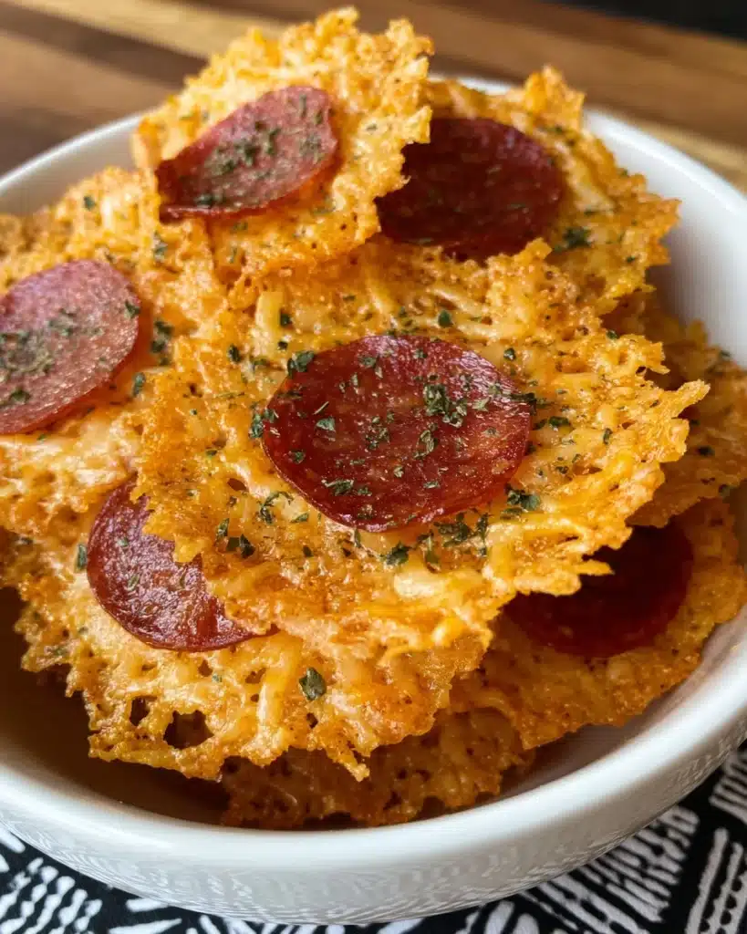 Keto Parmesan Pizza Crisps (2 Ingredients) Recipe