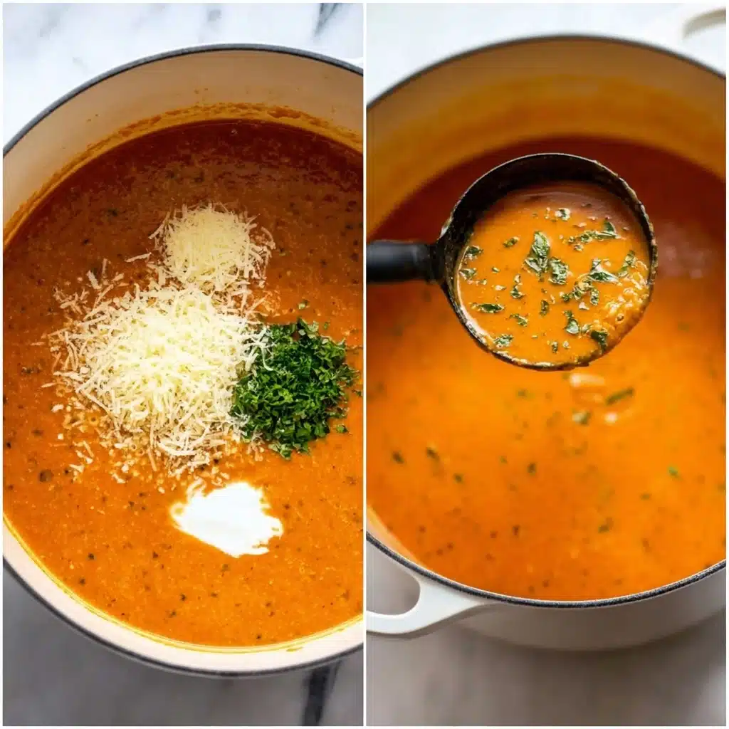 Creamy Tomato Basil Soup Recipe 4 Creamy Tomato Basil Soup Recipe - Recipe Image