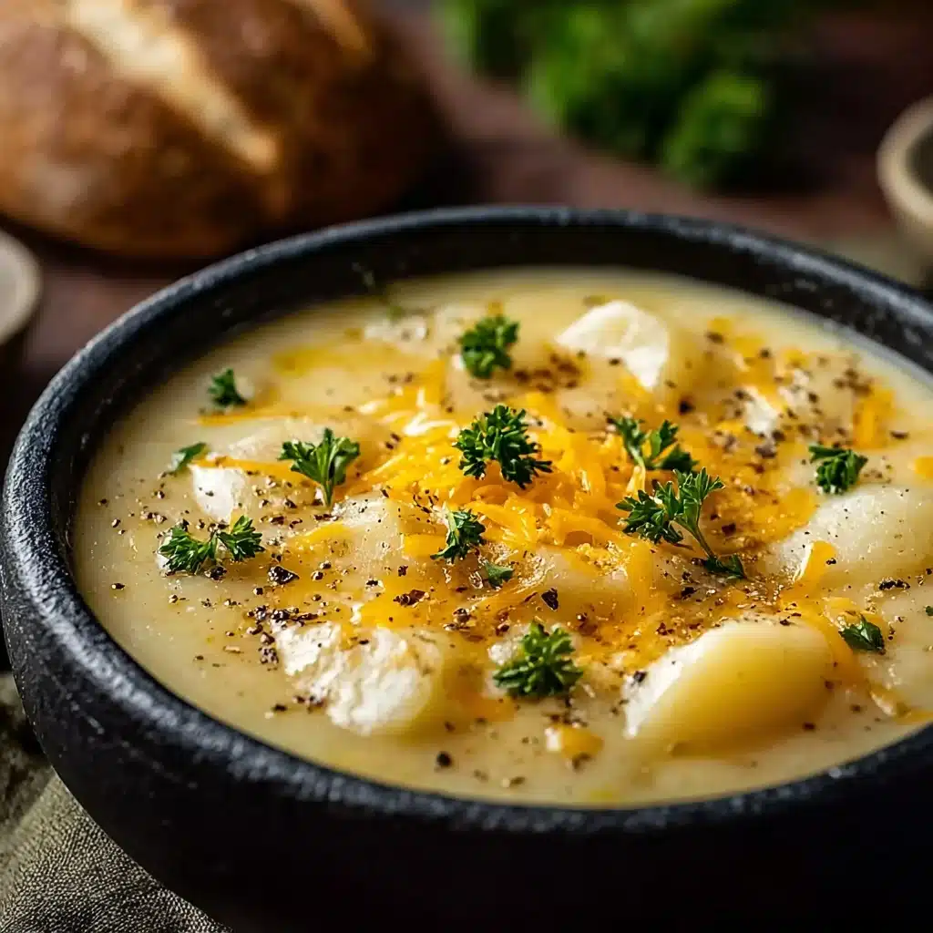 Hearty Cheddar Garlic Herb Potato Soup Recipe 5 Hearty Cheddar Garlic Herb Potato Soup Recipe - Recipe Image