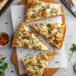 The Viral Chicken Alfredo Garlic Bread I'm Obsessed With Recipe