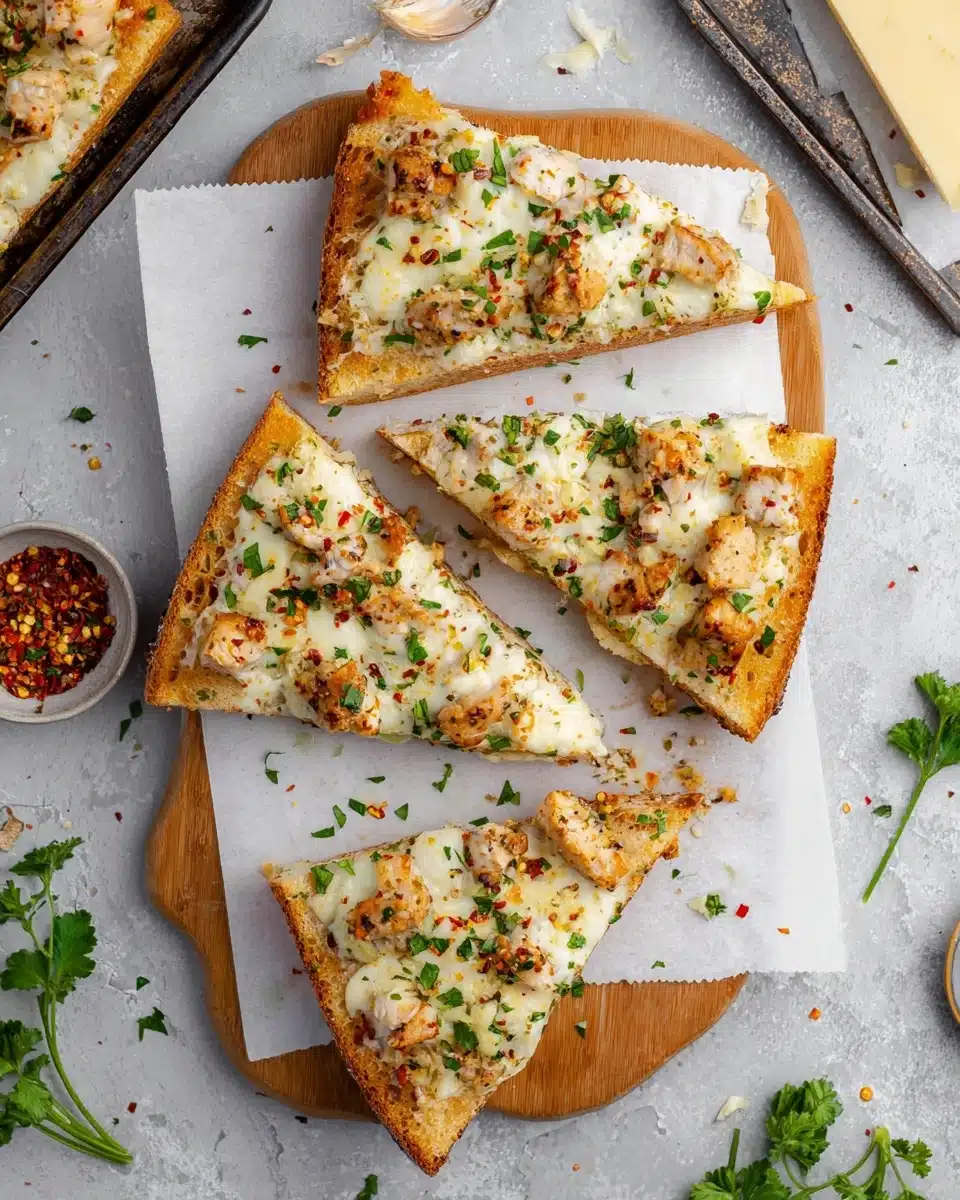 The Viral Chicken Alfredo Garlic Bread I'm Obsessed With Recipe 4 The Viral Chicken Alfredo Garlic Bread I'm Obsessed With Recipe - Recipe Image