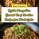 Mongolian Ground Beef Noodles Recipe