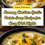 Hearty Cheddar Garlic Herb Potato Soup Recipe