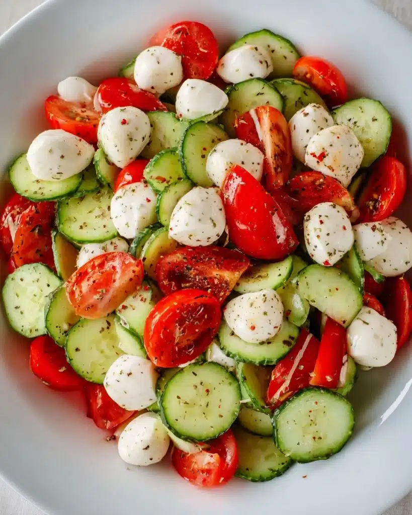 Cucumber Caprese Salad Recipe