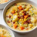 Creamy Corn Chowder with Crispy and Potatoes Recipe