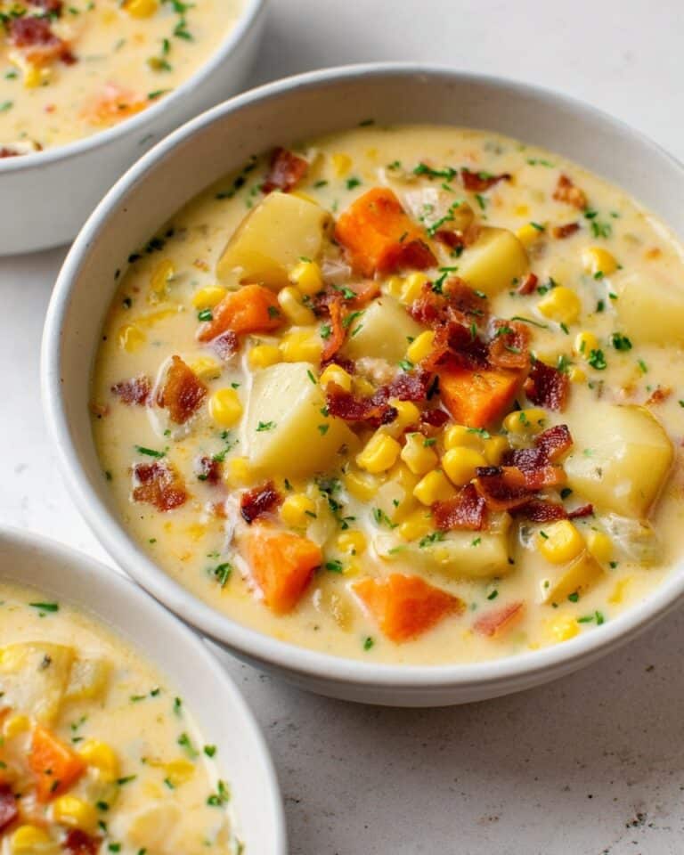 Creamy Corn Chowder with Crispy and Potatoes Recipe