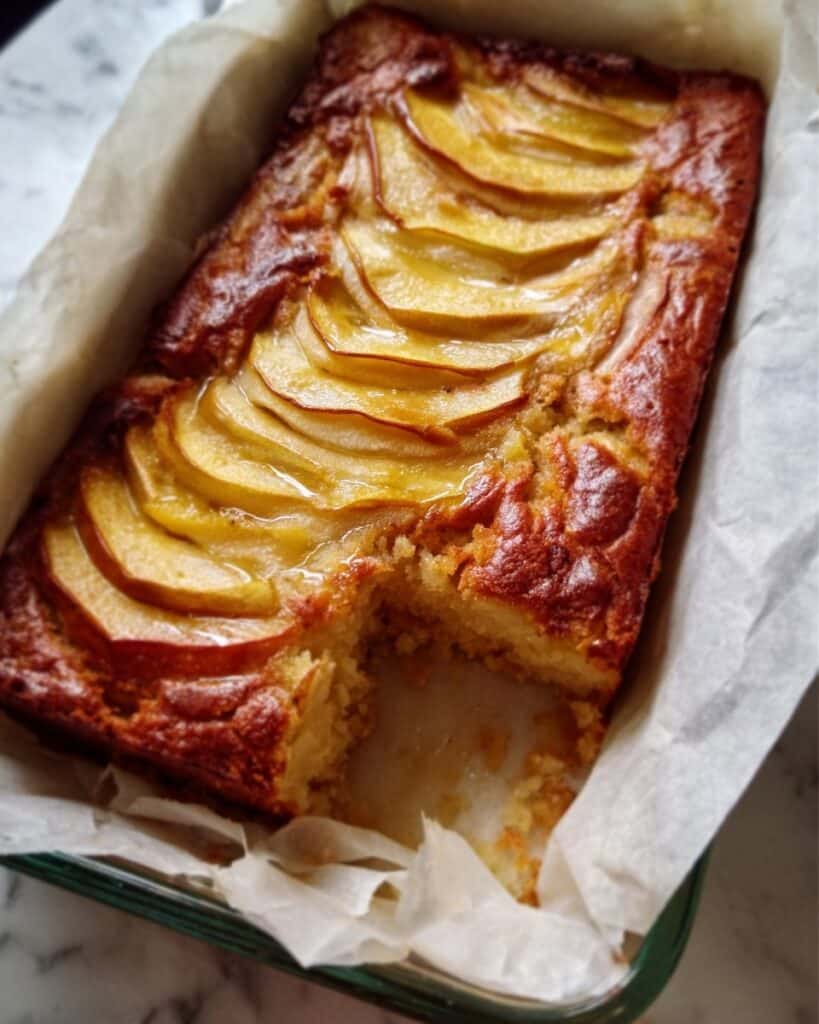 Disappearing Caramel Apple Pie with Vanilla Ice Cream Recipe