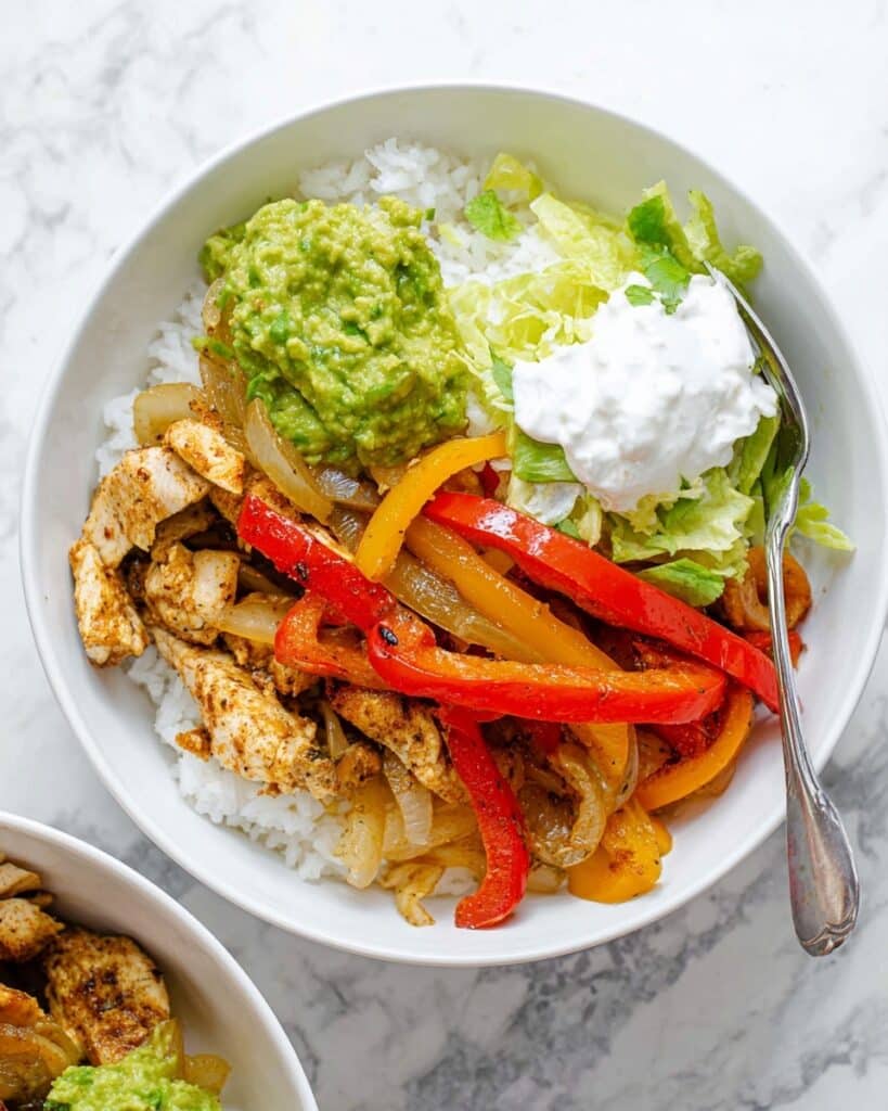 Chicken Fajita Rice Bowl Recipe
