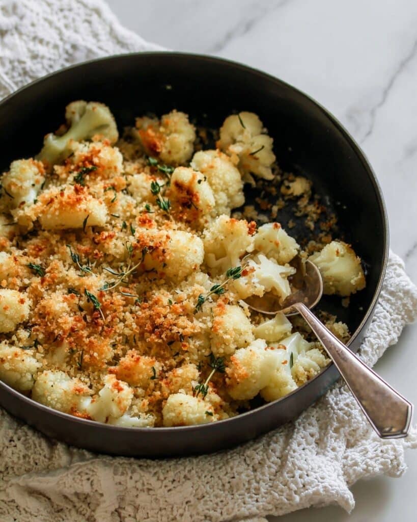 5 Ingredient Skillet Cauliflower and Gouda Gratin Recipe