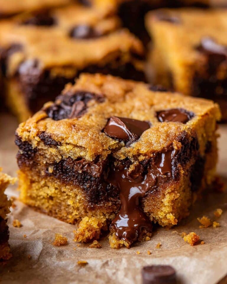 Fudgy Pumpkin Chocolate Chip Bars Recipe