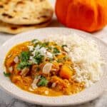 Creamy Pumpkin and Chickpeas Coconut Curry Recipe