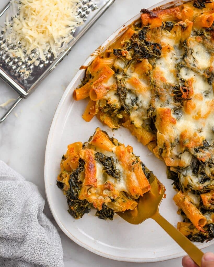 Butternut Squash and Spinach Pasta Pie Recipe