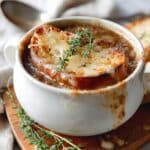 Classic French Onion Soup with Gruyere and Balsamic Vinegar Recipe