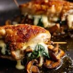 Mushroom and Spinach Stuffed Chicken Breast Recipe