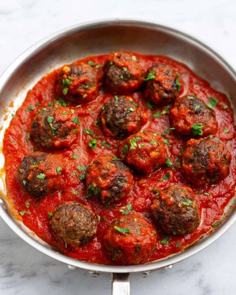 Mozzarella Stuffed Meatballs Recipe