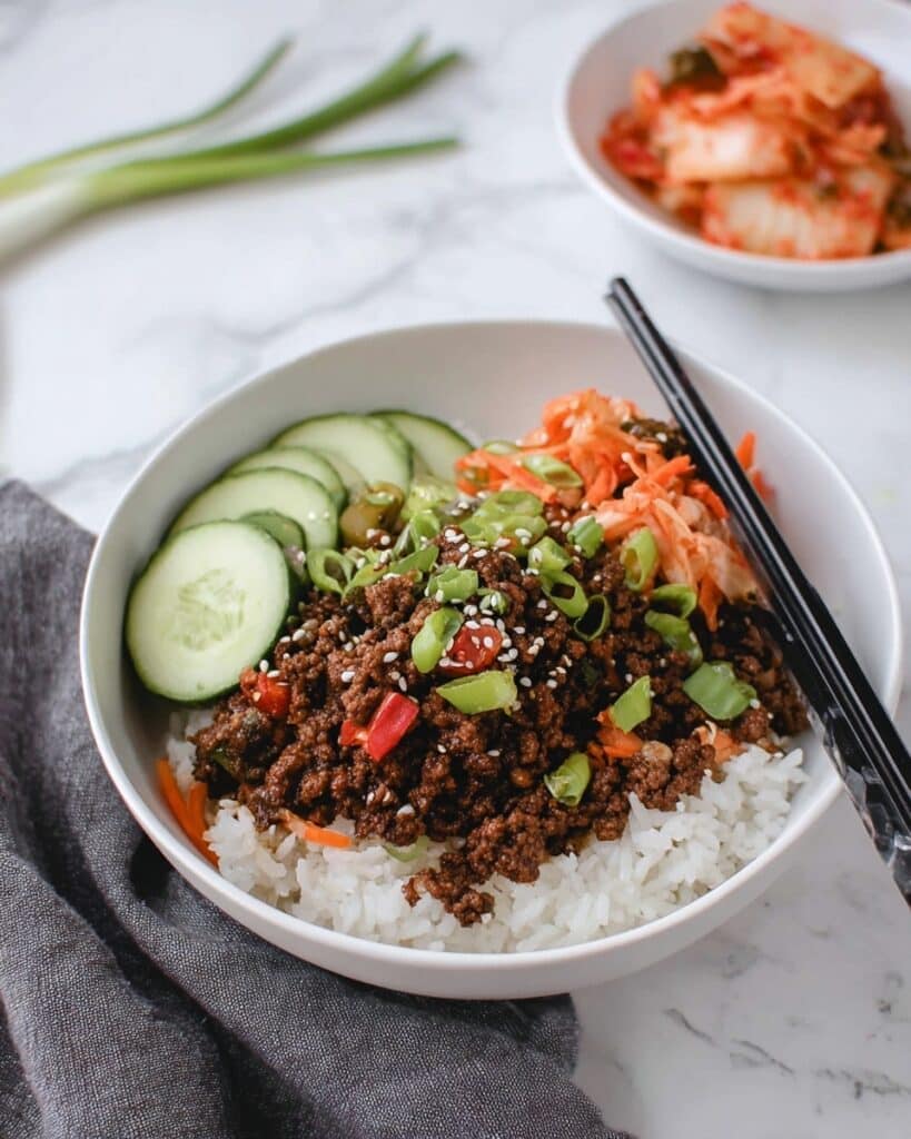 Ground Beef Bulgogi (25 Minute Korean Beef Bowl) Recipe