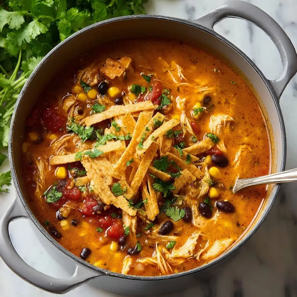 Creamy Chicken Tortilla Soup Recipe - Recipe Image