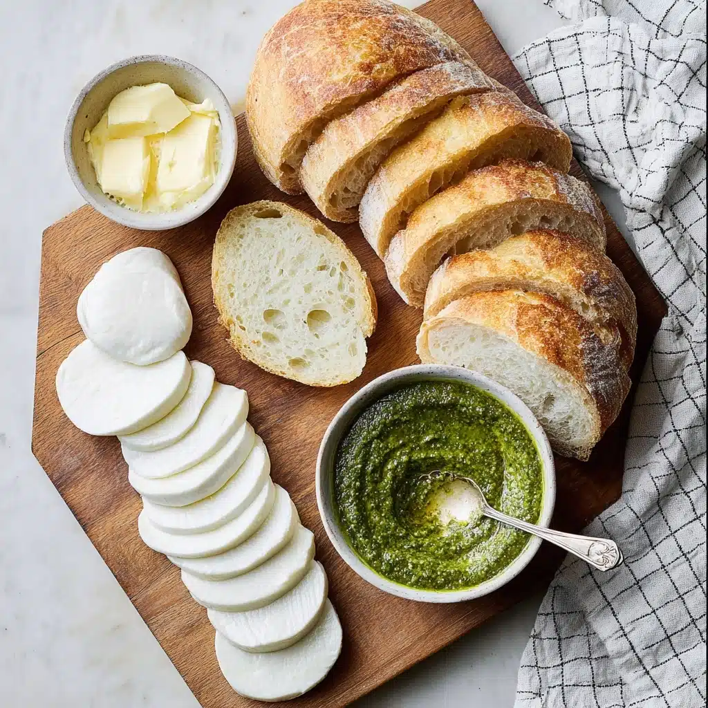 Pesto and Mozzarella Grilled Cheese Sandwich Recipe 4 Pesto and Mozzarella Grilled Cheese Sandwich Recipe - Recipe Image