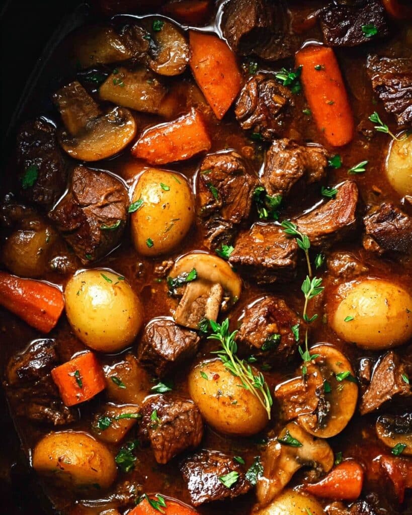 Slow Cooker Beef Bourguignon Recipe