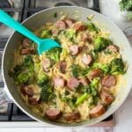 Chicken Sausage Orzo Skillet with Broccoli Recipe