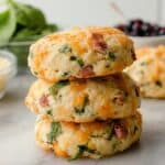 Breakfast Protein Biscuits with Spinach, and Cheddar Recipe