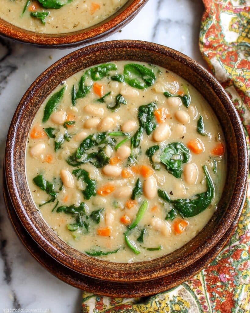 Italian White Bean Soup {Vegan, Oil-Free, High Protein} Recipe