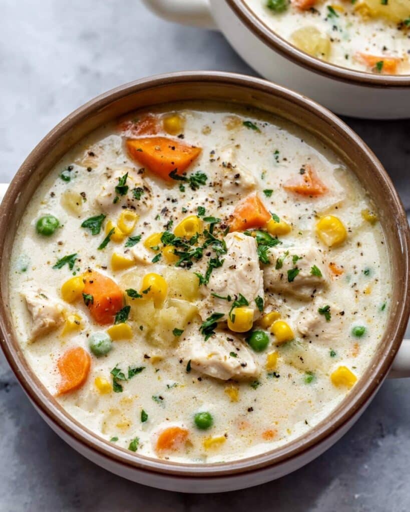 Low Carb Chicken Pot Pie Soup Recipe