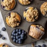 Blueberry Cream Cheese Muffins with Streusel Topping Recipe