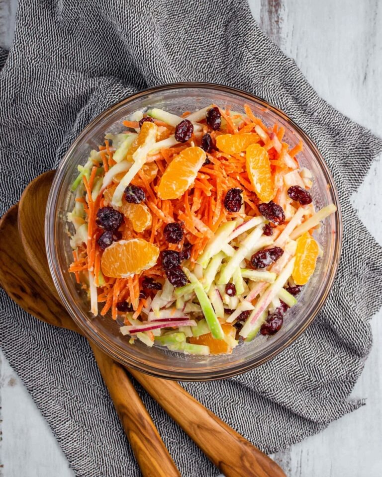Carrot Apple Salad with Cranberries and Mandarin Recipe