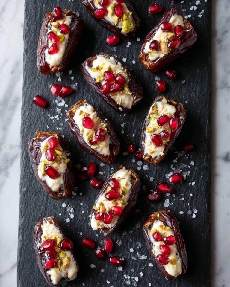 Mascarpone Stuffed Dates with Orange, Pistachio, and Pomegranate Recipe