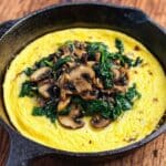 Spinach Mushroom Omelette with Parmesan Recipe
