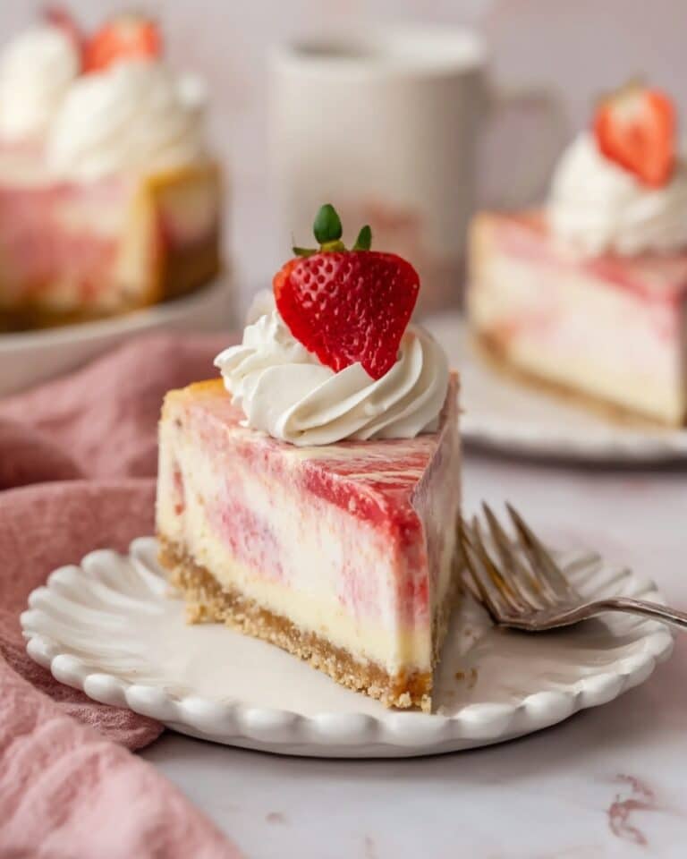 Strawberry Swirl Cheesecake Recipe