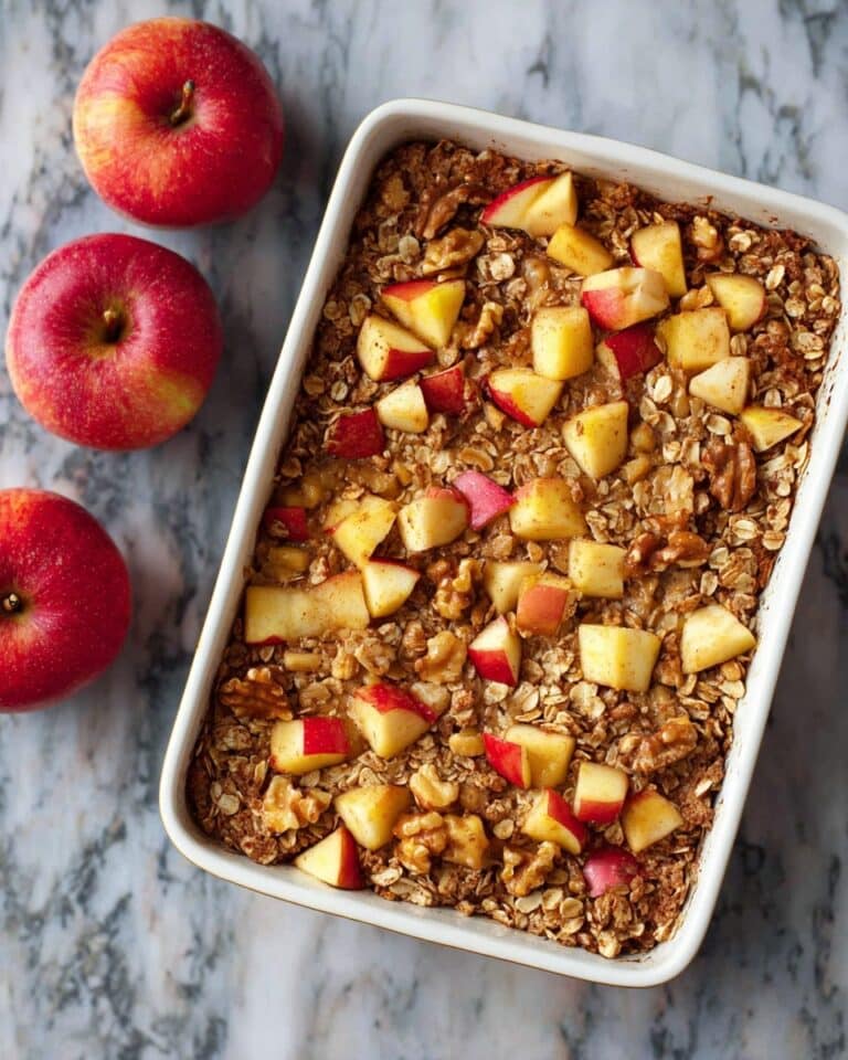 Cozy Apple Pie Baked Oatmeal for Breakfast Recipe