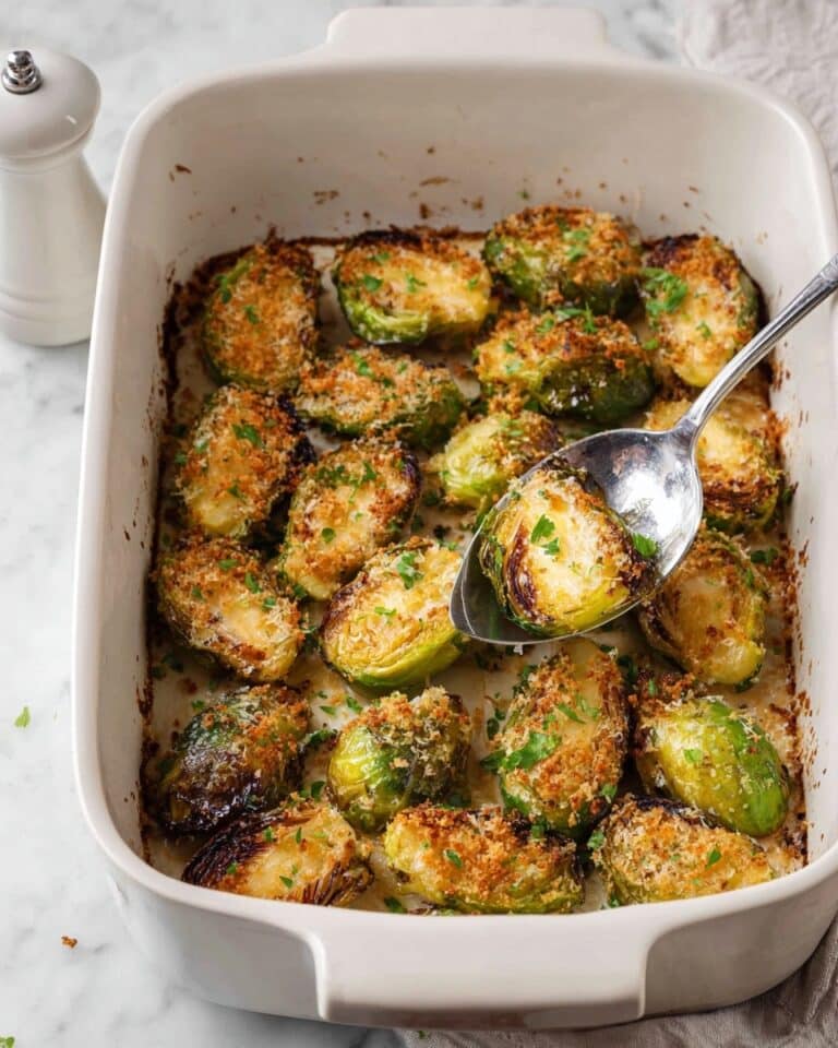Parmesan Crusted Brussel Sprouts Recipe