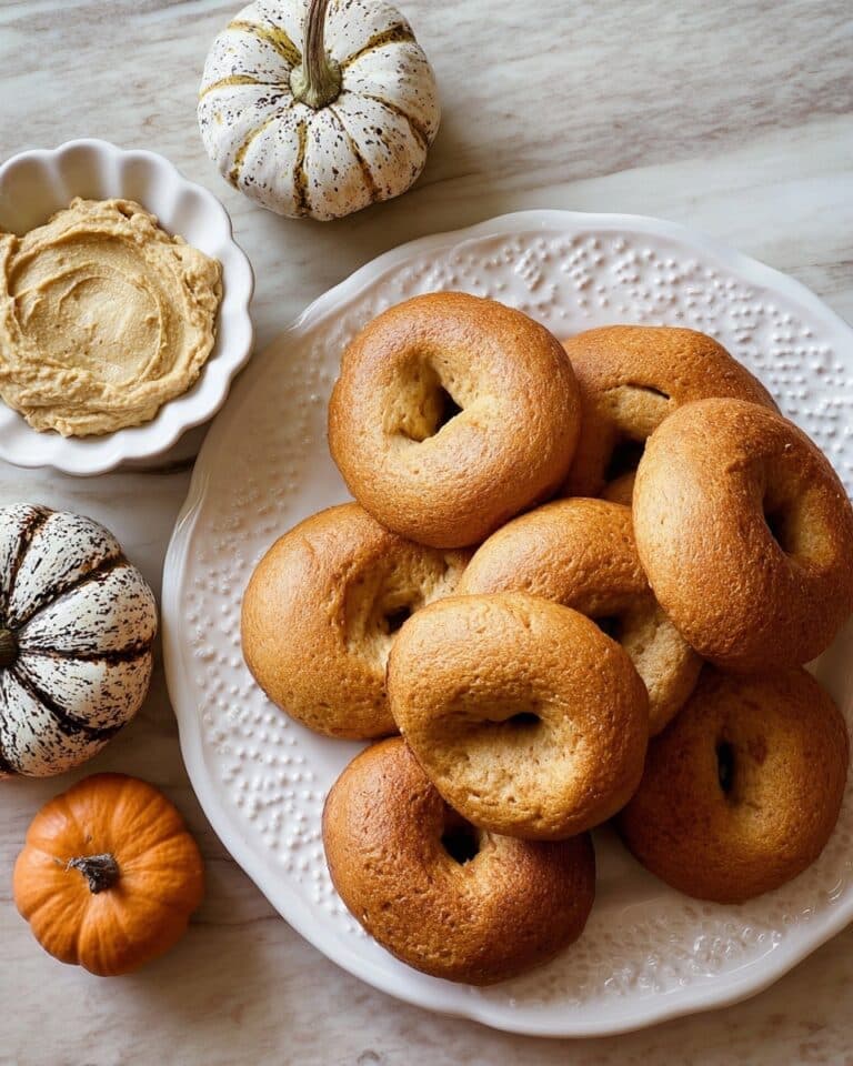 Pumpkin Sourdough Bagels with Pumpkin Cream Cheese Recipe