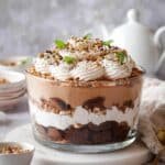 Brownie Trifle with Chocolate Pudding and Toffee Bits Recipe