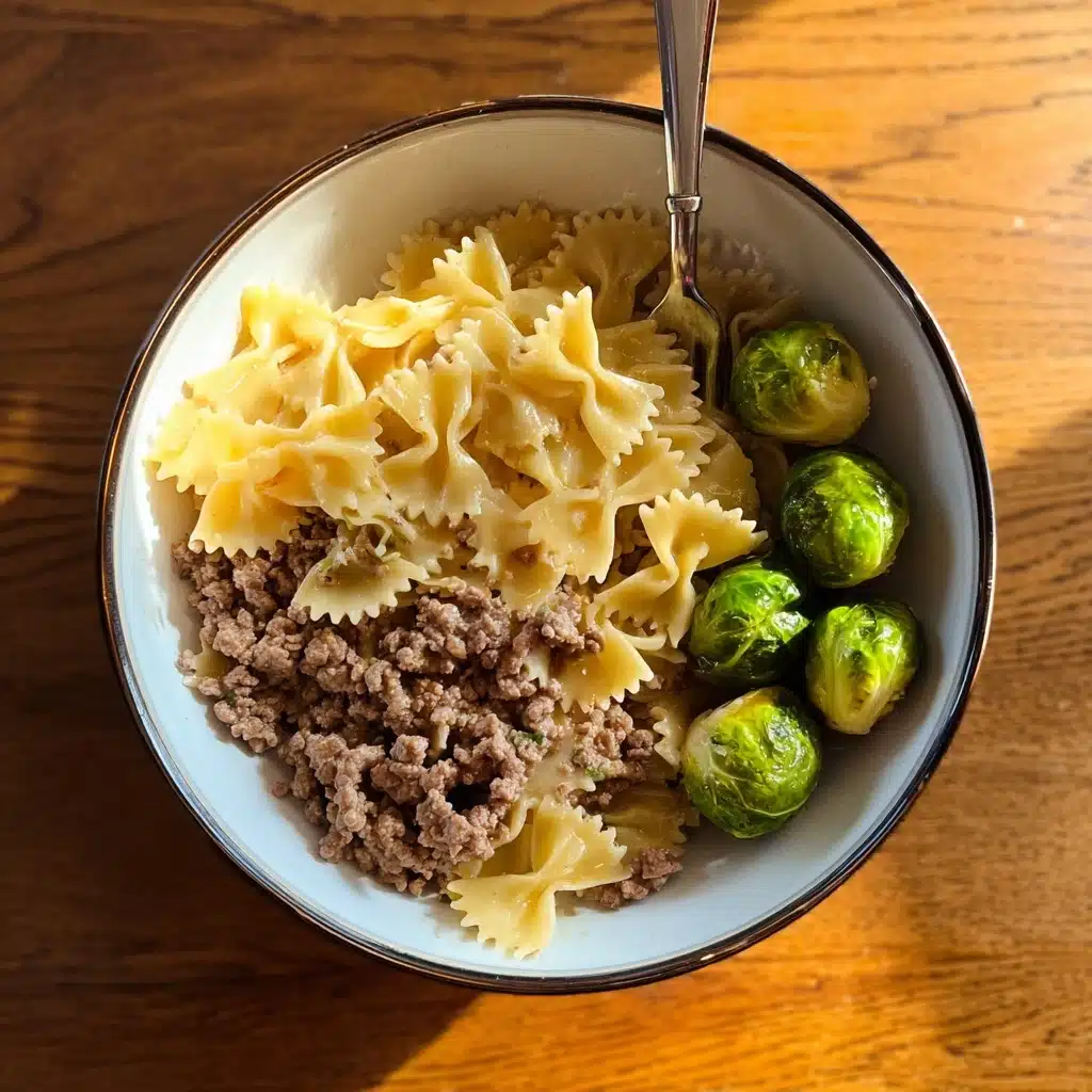 Creamy Parmesan Garlic Beef Bowtie Pasta Recipe 5 Creamy Parmesan Garlic Beef Bowtie Pasta Recipe - Recipe Image