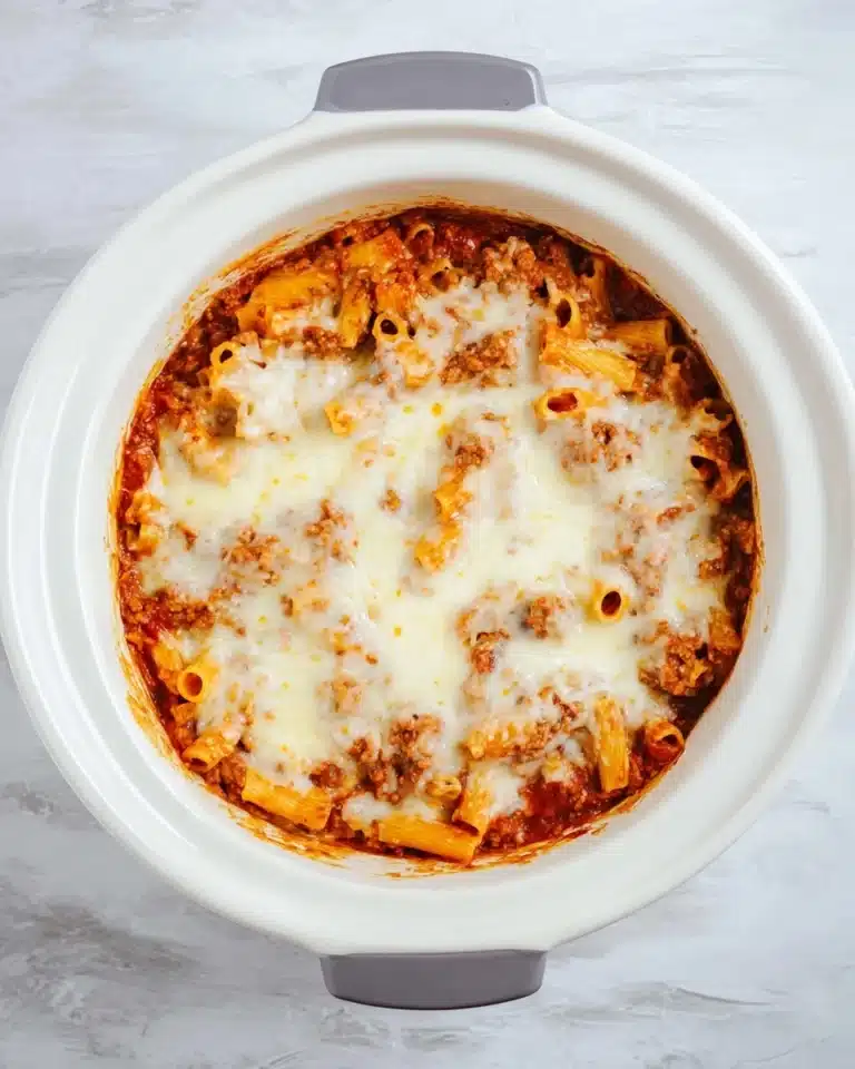 Million Dollar Crock Pot Baked Ziti Recipe