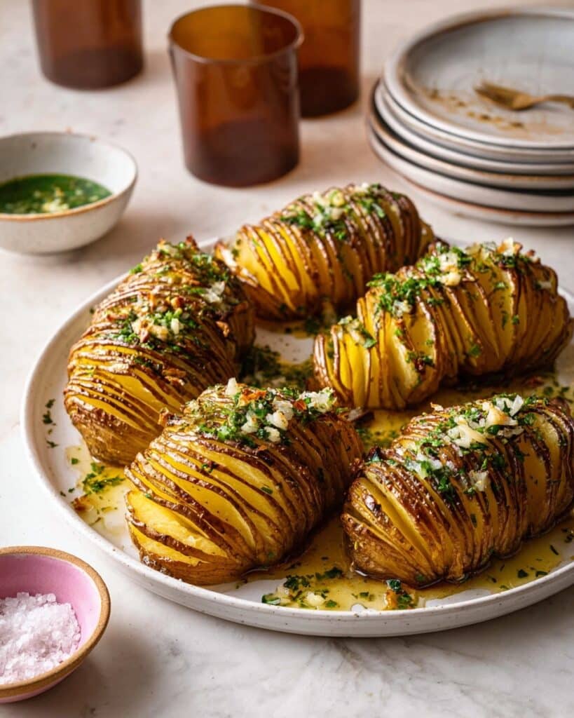 Hasselback Potatoes with Garlic Butter and Sage Recipe