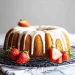 Lemon Bundt Cake with Lemon Glaze and Fresh Strawberries Recipe