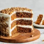 Oatmeal Carrot Cake with Healthy Cream Cheese Frosting Recipe